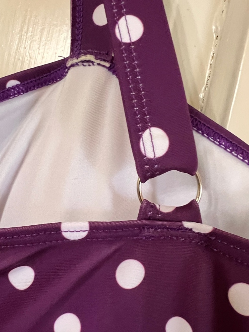 BloomChic Polka Dot Purple 2-Piece Swim Dress size 14-16 - Picture 6 of 14